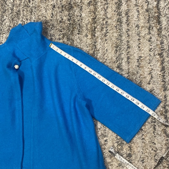 Crystal Kobe 100% wool 3/4 sleeve cardigan sweater one button closure sz 2X - Picture 9 of 9